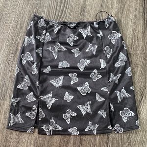 Motel Rocks butterfly satin skirt